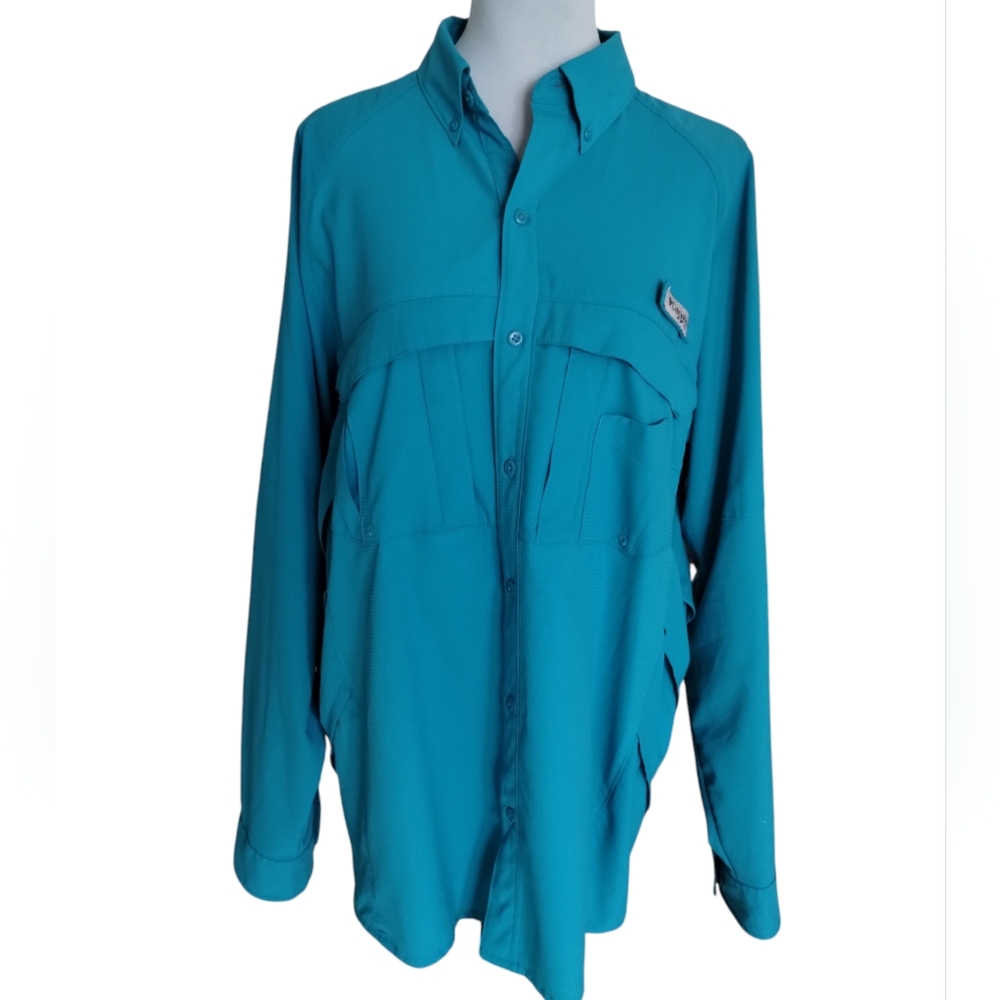 Men's Columbia Omni Shade PFG Vented Fishing Shirt. Size M